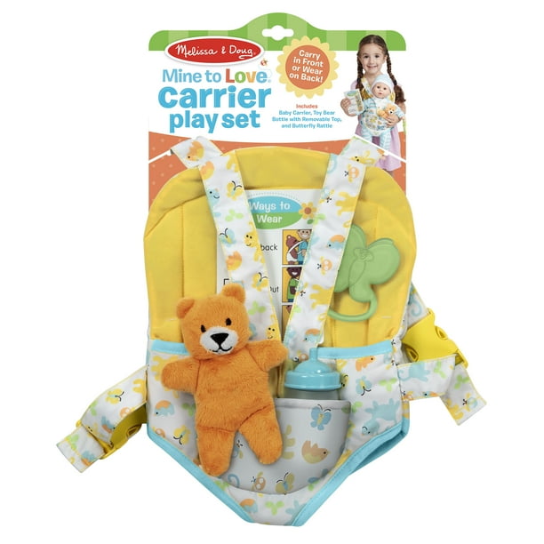 Melissa & Doug Mine To Love Carrier Play Set For Baby Dolls (Toy Bear