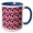 Blue/White, variant on 3drose, Diagonal Mosaic Pattern Background - Abstract Colorful Vector Design, 11oz Two-tone Black Mug