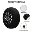 thumbnail image 4 of Multi-Size Car Tire Dust Cover Sunscreen, Corrosion, Dust And Water Keep Spare Tires Clean Saddlebrown Colorful Houndstooth Hand-Drawn Sketch_3 15 Inch, 4 of 8