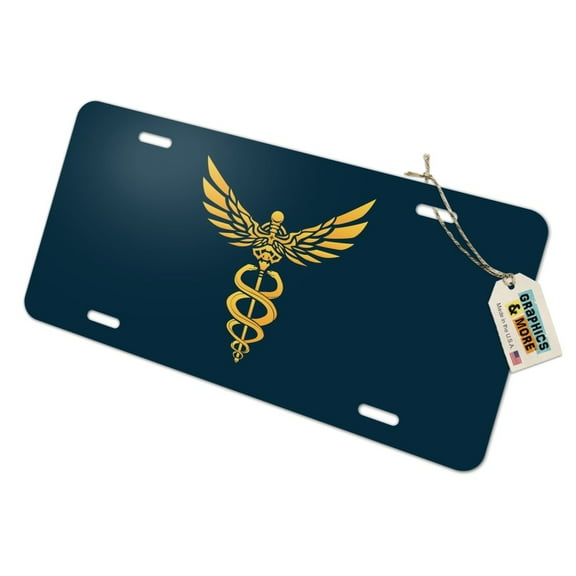 Caduceus Medical Symbol Doctor Nurse EMT Novelty Metal Vanity Tag License Plate