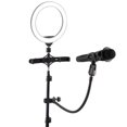 thumbnail image 3 of Iron Desk Mic Stand Universal Hose Clamp Adjustable Shelves Microphone Flexible Tube Clips, 3 of 9