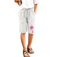 thumbnail image 3 of Hiijoy Big Girls Cotton French Terry Shorts Coconut Tree Print Pull-On Shorts, Sizes 11-12Y, 3 of 3