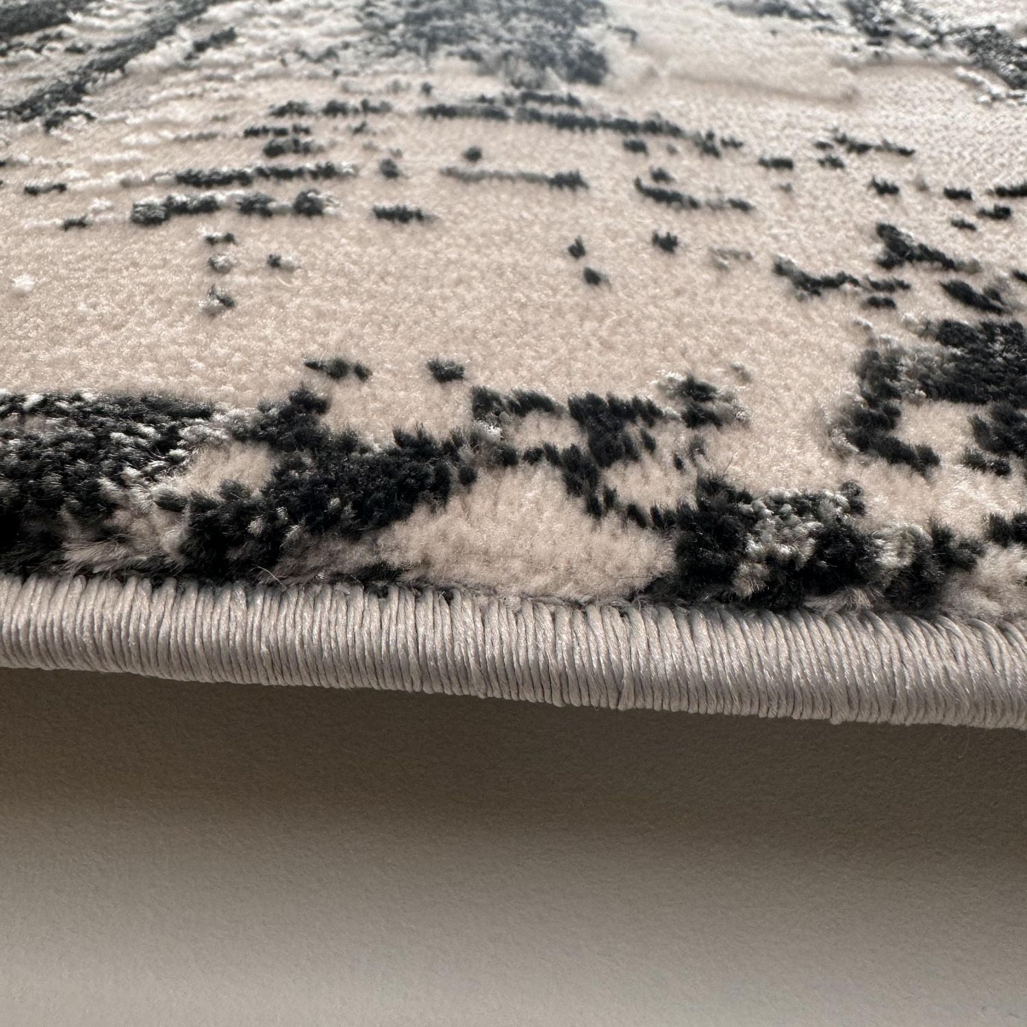 Tapis d'interieur classique Atlas Rug Branch, gris beige, moderne - Salon, chambre, salle a manger et cuisine