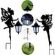 thumbnail image 3 of Paquete de 2 luces solares de hadas de metal para decoración de exteriores, farol colgante de hadas con estacas para el suelo, decoración de jardín, letrero decorativo negro, 3 of 5
