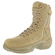 Reebok Mens Desert Tan Suede Tactical Boots Rapid Response RB Side Zip 8 M
