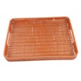 thumbnail image 4 of LABSERRON Brown Plastic Snack Tray for Storage Design Fits Kitchen Living Room 16.5 x 11.5 Inches, 4 of 8