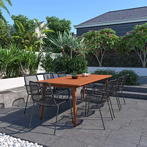 Amazonia San Marino 9Piece Outdoor Rectangular Dining Table Set