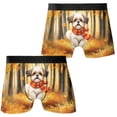 thumbnail image 3 of Welcome Fall Shih Tzu Strolling Through the Autumn Maple Forest All Over Print Boxer Briefs Underwear for Men Dad Lion Dog Lover Gifts - 12012, 3 of 6