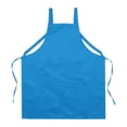 thumbnail image 3 of Delantal estilo H para cocina, delantales de cocina, delantal de artista para pintar con 2 bolsillos, azul claro, 3 of 5