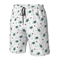 thumbnail image 6 of Uemuo Hand Drawn Turtle Pattern Men's Swim Trunks Hawaiian Beach Bathing Suit Swimsuits Beach Quick-Dry Shorts with Pockets-Medium, 6 of 9