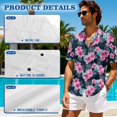 thumbnail image 6 of KUIFORTI Couple Matching Outfits Matching Vacation Outfits for Couples Soft and Comfortable Casual Beach Vacation Party Shirt Suitable for Everyday Casual Wear Pink Hibiscus Floral, 6 of 7