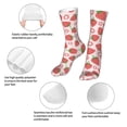 thumbnail image 3 of Fuzoiu Strawberry Flower Print Crew Socks,Casual Athletic Gym LightWeight Thin Socks,Casual Crew Socks for Men Woman,Calf Length Crew Socks, 3 of 7