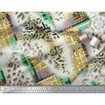 thumbnail image 2 of Soimoi Gold Cotton Duck Fabric Geometric & Leopard Animal Skin Decor Fabric Printed Yard 42 Inch Wide, 2 of 3