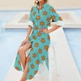 thumbnail image 5 of mystery machine flower pattern Long Sleeved Shirt Dress summer dresses dress for woman Dress women, 5 of 7