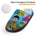 thumbnail image 3 of Teen Titans Go Slippers for Kids, Cute Soft Plush Anti-slip Fluffy Fuzzy House Slippers Warm Soft Plush Non-Slip Indoor Outdoor Slip-on Shoes for Boys Girls, 3 of 7