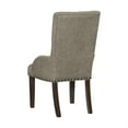 thumbnail image 3 of Vill 27 Inch Dining Armchair- Brown Polyester- High Back- Set of 2, 3 of 6