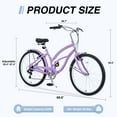thumbnail image 5 of Mountain Bikes 7 Speed Bicycles, Multiple Colors 26"Inch Beach Cruiser Bike,Road Bikes, 5 of 6