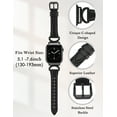 thumbnail image 4 of TOYOUTHS Leather Band Compatible with Apple Watch Bands 41mm 40mm 38mm 44mm 45mm 42mm 49mm Women, Slim Dressy Leather Strap with C-Shape Metal Buckle for iWatch Series 9/8/7/6/5/4/3/2/1/SE/Ultra 2, 4 of 7