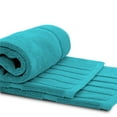 thumbnail image 2 of White Classic Luxury Bath Mat Towel Set, Absorbent Cotton Hotel Spa Shower/Bathtub Mats [Not a Bathroom Rug] 22x34, Aqua, 2 Pack, 2 of 8