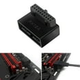 Apooke usb 3 0 90 degree motherboard adapter 19 pin 20 pin extension