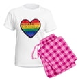 thumbnail image 5 of CafePress - Isupportgayrights Women's Light Pajamas - Women's Short Sleeve Print T-Shirt and Pants Light Cotton Pajama Set, 5 of 7