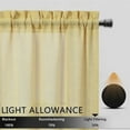 thumbnail image 2 of Haperlare 26"W x 45"L Tier Curtains for Living Room Linen Blend Blackout Small Window Curtains for Kitchen Dining Room, Yellow, 2 Panels, 2 of 6