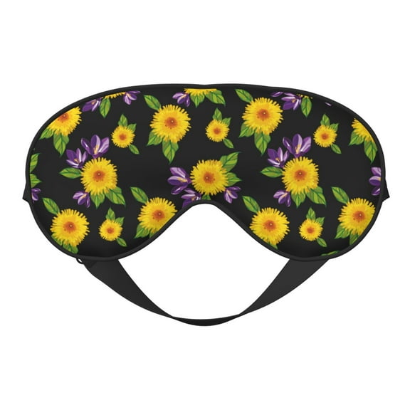 Naloa Daisies Flowers Print Sleep Mask for Sleeper, Light Blocking Sleeping Eye Mask for Women Men, Eye Shade with Adjustable Strap for Travel, Nap,Meditation