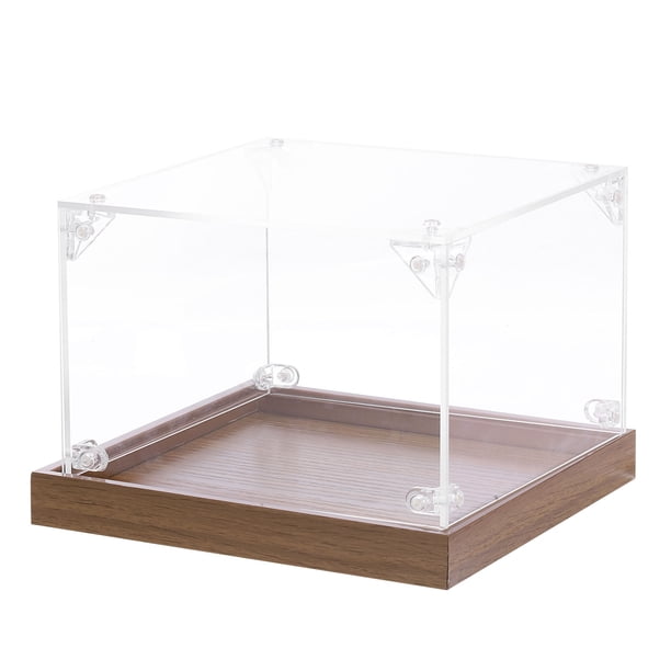Caja de exhibición acrílica única de Bargains, caja de exhibición transparente de 6"x6"x4" para organizar almacenamiento a prueba de polvo para coleccionables y figuras de acción