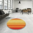 thumbnail image 3 of Ahgly Company Indoor Round Patterned Orange Red Orange Area Rugs, 3' Round, 3 of 6