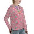 thumbnail image 6 of Lsque Pastel Christmas Trees on Pink Pattern Casual Women's Hoodie,Hooded Sweatshirt with Kangaroo Pocket,Pullover Hoodie with Eye-catching Drawstrings-Small, 6 of 7