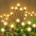 thumbnail image 1 of Luces solares de jardín YaaFen, paquete de 2 unidades, 16 LED, luciérnaga, blanco cálido, 1 of 6