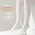 thumbnail image 2 of CAILDANL Baby Girl Tights Toddler Cable Knit Tights with Bow Seamless Mesh Leggings Stockings Infant Cotton Pantyhose, 2 of 6