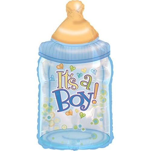 Large 38' 'It's A Boy' Baby Bottle Foil Balloon For Baby Showers And