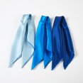 thumbnail image 4 of Glacier Pure Silk Scarf | Ice Blue, Sky Blue, Navy | Small Head Scarf Or Large Square Shawl | Solid Colour Collection, 4 of 6