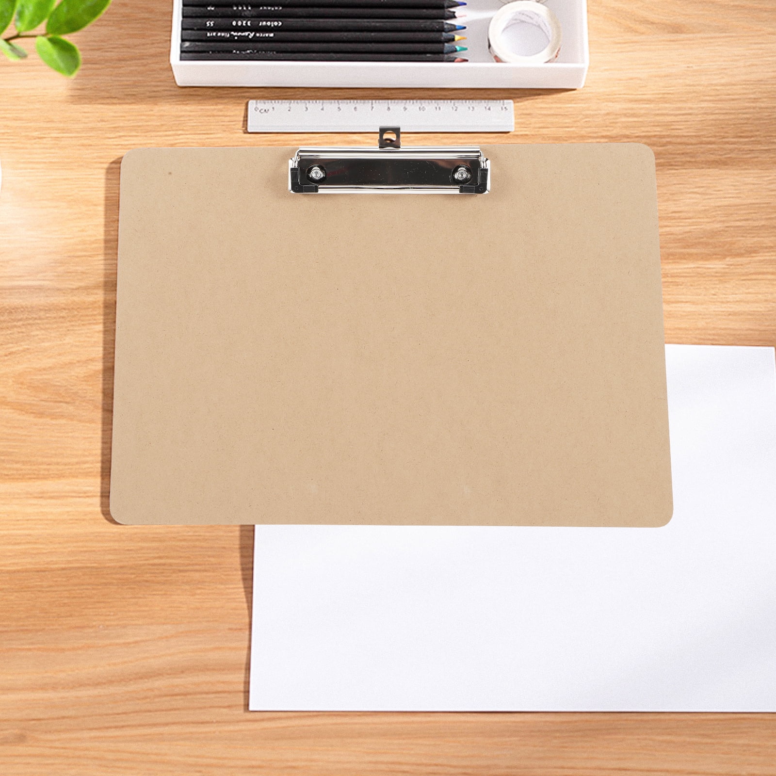6 Pcs  Restaurant Clipboards Portable Writing Clipboard Office Thickened Paper Document Storage Clip