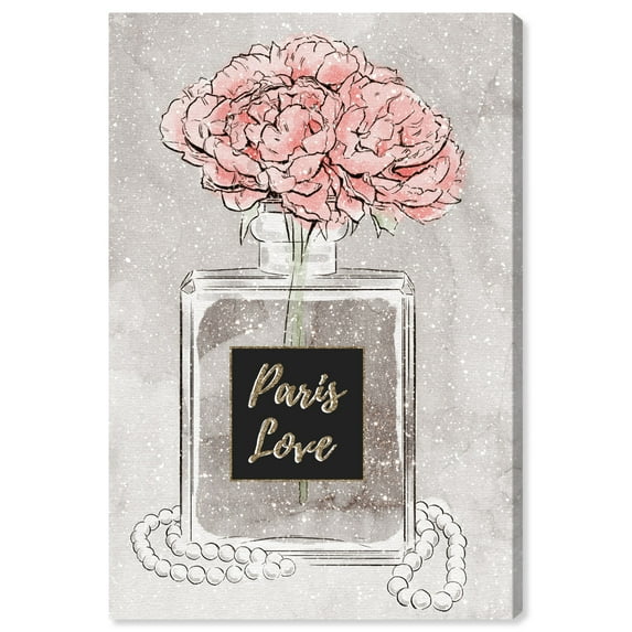 Wynwood Studio 'Vase of Fragrance' Fashion and Glam Wall Art Canvas Print - Pink, Gold, 24" x 36"