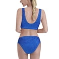 thumbnail image 3 of Picia Blue Glitter Women's High Waisted Bikini Scoop Neck Swimsuit Two Pieces Bathing Suit-X-Large, 3 of 8