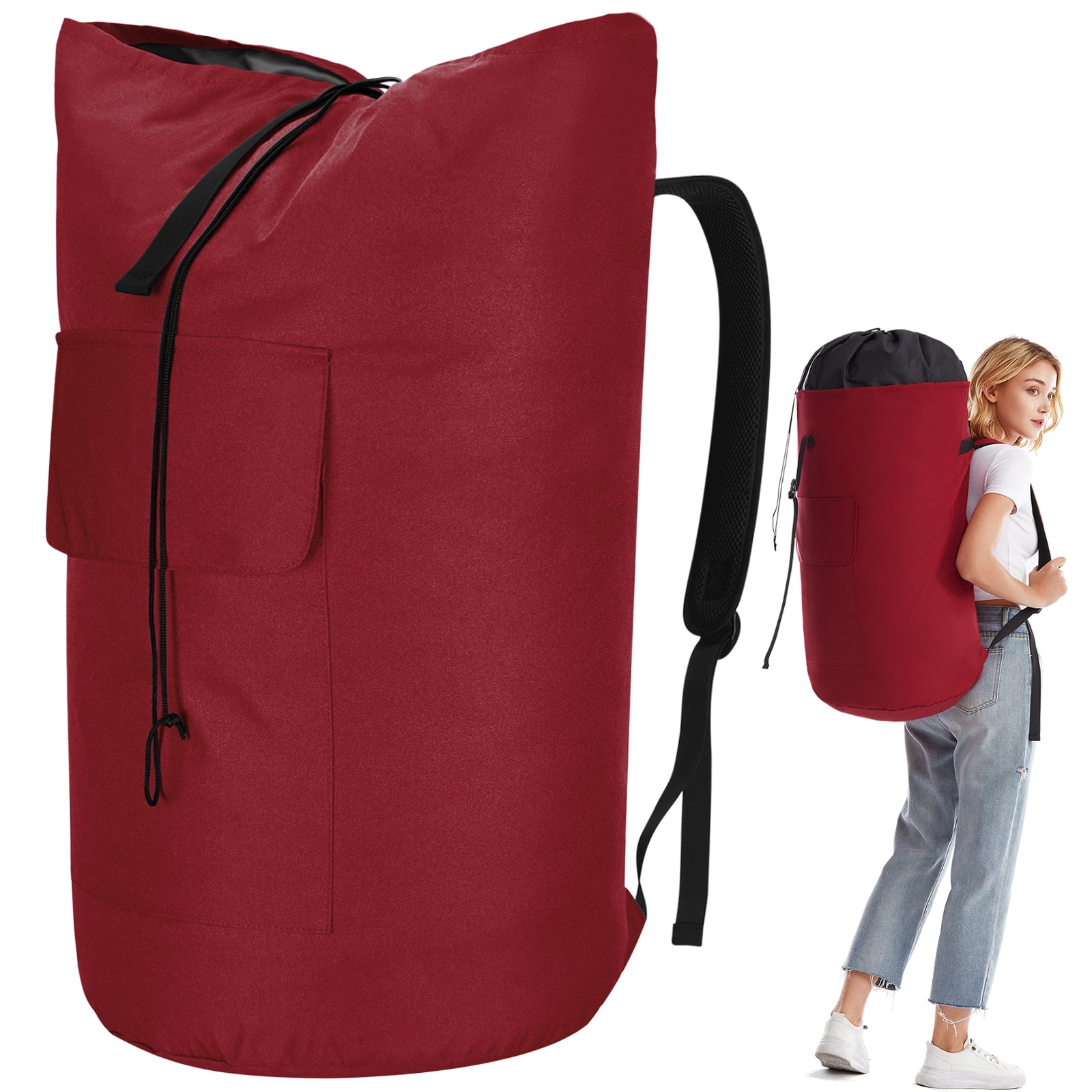 Backpack Laundry Bag for Dorm Laundromat Travel 115L Sturdy Waterproof