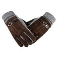 thumbnail image 4 of Men's Anti-Skid Windproof Thermal Gloves (Brown), 4 of 4