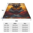 thumbnail image 3 of Bingfone Sunset Flower Meditating Raccoon Print Flannel Fleece Blanket Throw Blanket for Bed,Sofa,Couch,Travel,Camping(80"x60" ), 3 of 8