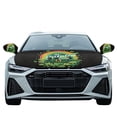 thumbnail image 2 of Yuyamidu St. Patrick's Day Side View Mirror Covers for Sedan Car Hood Cover Protector Green Hat Auto Exterior Rear View Accessories Green Leaf Car Front Hood Cover Car Decoration, 3 Pack, 2 of 7