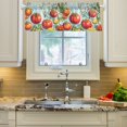 thumbnail image 2 of Yayeee Kitchen Valance Rod Pocket 54" x 18" Living Room Window Curtain, Blue Tomatoes, 2 of 6