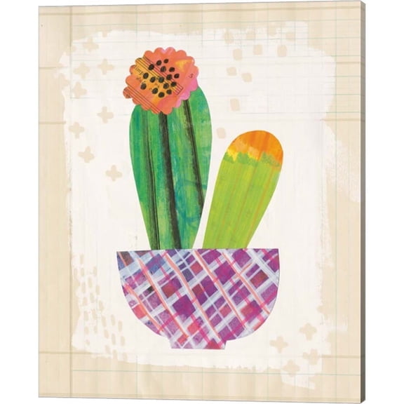 Metaverse Melissa Averinos 'Collage Cactus II on Graph Paper' Canvas Art