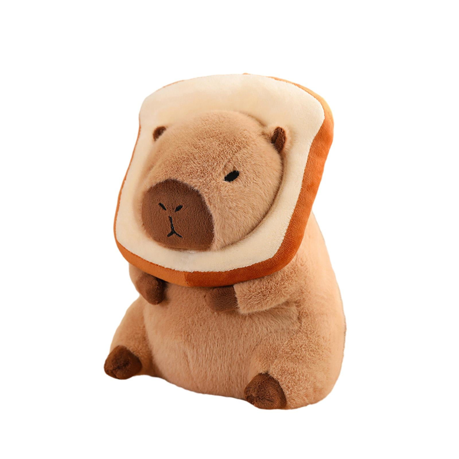 shamjina Capybara Stuffed Animal Plush Accompany Sleep Toy for Adults Kids Boys Girls Bread 30cm