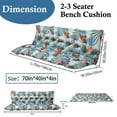 thumbnail image 2 of SDJPOI Porch Swing Replacement Cushion, 4" Thick Waterproof 2-3 Seater Bench Cushion with Backrest, Outdoor Swing Cushions for Outdoor Furniture（Fresh Summer,70*40in）, 2 of 6