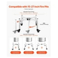 thumbnail image 2 of Fire Pit Stand 15-27 Inch, Adjustable with Casters, 2 of 9