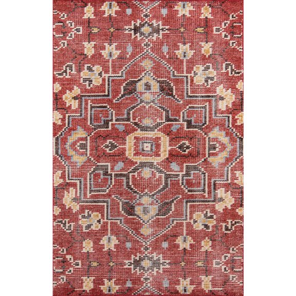 Momeni Traditional Rectangle Area Rug, Red, 2' X 3'