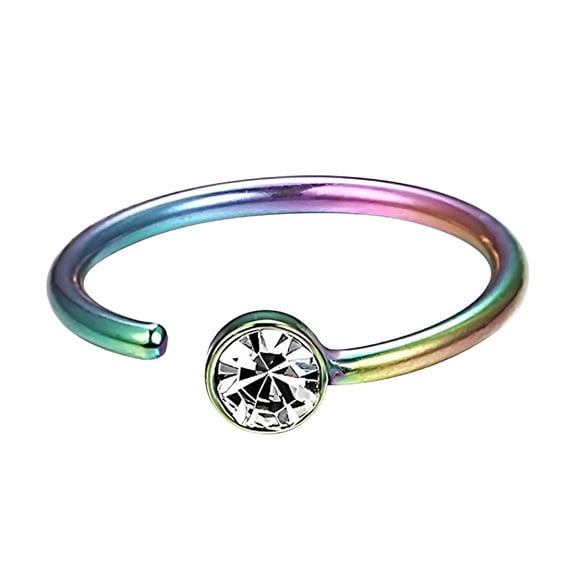 DESIGNICE Nose Ring For Single Piercing 20 Gauge Gold Spiral Nose Rings Hoops For Body Piercing Stainless Steel Water Drill Nose Ring For Women Girls