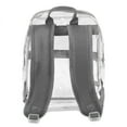 thumbnail image 6 of Clear Heavy Duty Waterproof Stadium Approved Backpack with Front Zipper Pocket for Traveling, Commuting, Recreation and Gym in Gray, 6 of 6