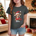 thumbnail image 2 of Xyant Christmas Shirt for Boys Girls Reindeer Merry Christmas Print T-Shirt Kids Toddler Xmas Graphic Tees Cotton Short Sleeve Tops, Size 13-14 Years, 2 of 4